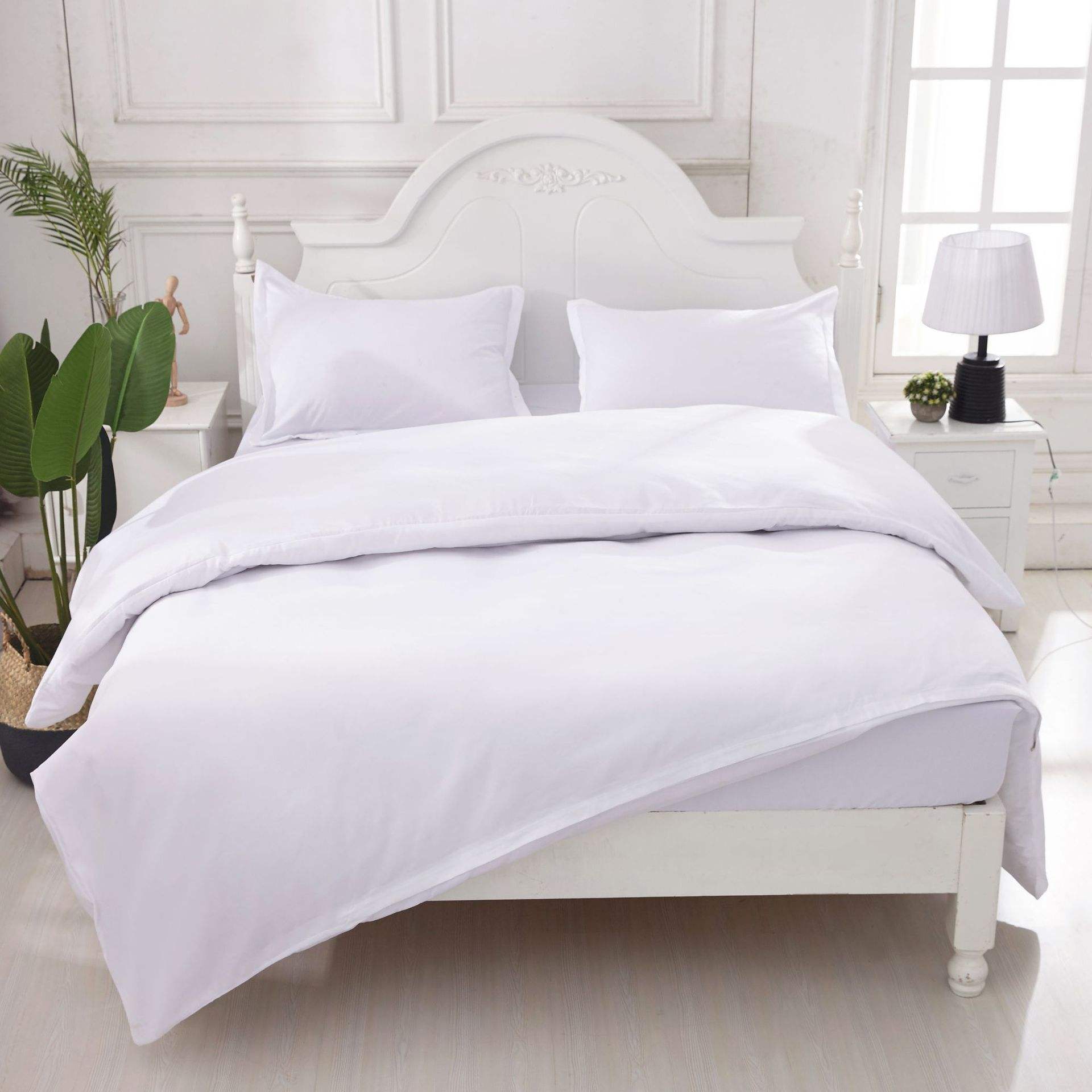 Hot Sale European Style Optical White Color Fabric for Bedsheet